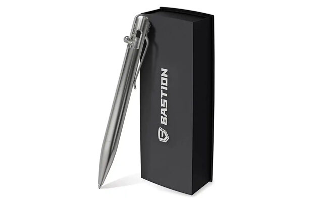 A stainless steel pen.