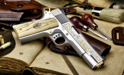 A 1911 handgun.