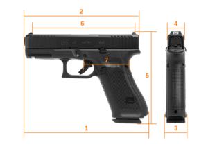 A semi-auto handgun.