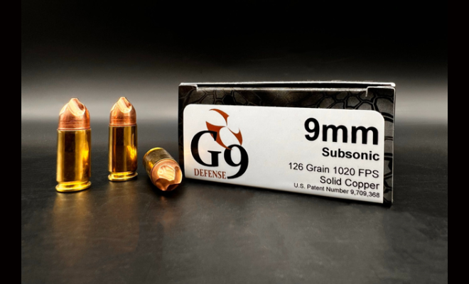 G9 Defense Launches Revolutionary 126gr Subsonic 9mm Ammo