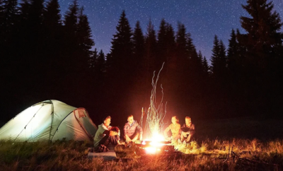 People around a campfire.