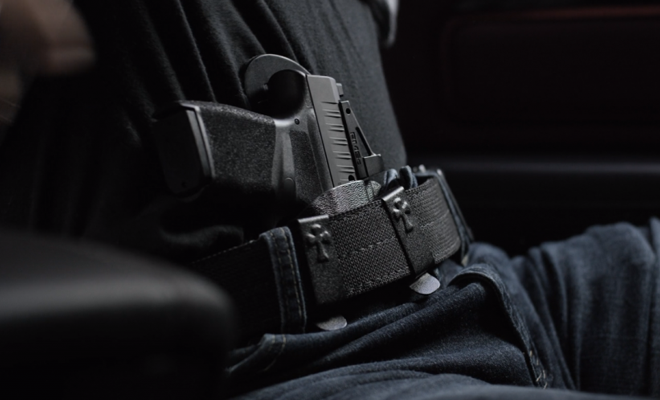 A concealed handgun.