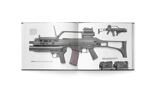 The inside of a firearm book.