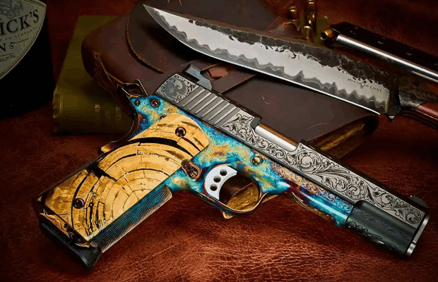 A high-end 1911 handgun.