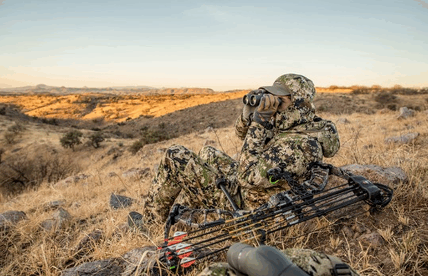 A man hunting.