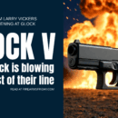 Ann explosion behind a handgun.